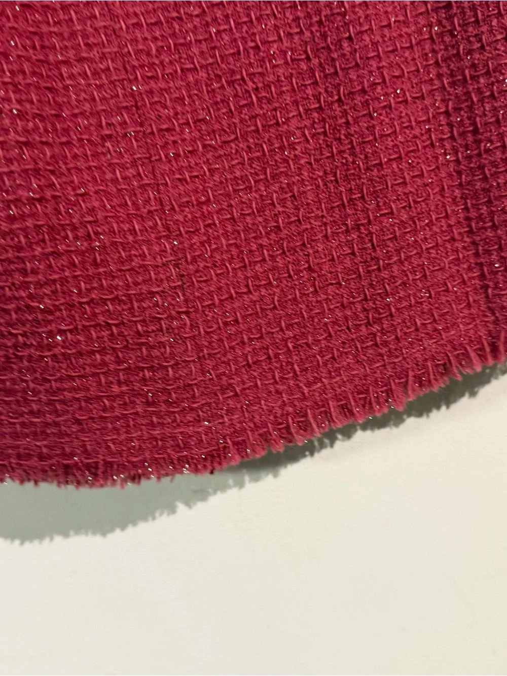 Chanel fuschia silver fantasy tweed skirt